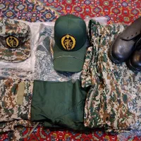 لباس سبز دیجیتالی و اورکت و سبز ساده وکلاه و پوتین