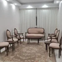 مبل استیل کلاسیک ۹ نفره با میز وسط و عسلی