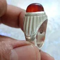 انگشتر عقیق سرخ شهریار