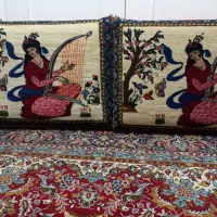 دو عدد پشتی (متکا) دستبافت کاملا سالم و نو سفارشی|پشتی|شهرکرد, |دیوار