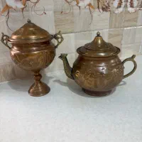 قوری و قندان مسی|صنایع دستی و سایر لوازم تزئینی|تهران, خاوران|دیوار