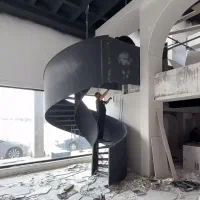 پله گرد پله دکوراتیو پله آهنی پله فلزی پله تک شاسی|مصالح و تجهیزات ساختمان|مشهد, گرجی علیا|دیوار