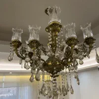 لوستر برنجی ۱۰ شعله