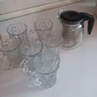 شش عدد استکان کریستال ژاپن