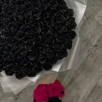 دسته گل روبانی‌‌ مشکی