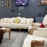فرانسوی هفت نفره با جلو مبلی|مبلمان خانگی و میز عسلی|رشت, عینک|دیوار