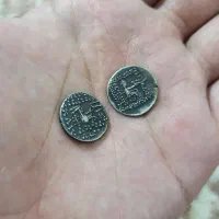 دوعدد سکه نقره آنتیک و کلکسیونی اشکانی خاص|کلکسیون سکه، تمبر، اسکناس|خرم‌آباد, |دیوار