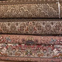 فرش ماهی ۱۱متن جفت ۶متر۴۰رج دوربرجسته فوری نو