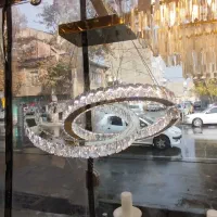 لوستر اویز مدرن، برنزی ،سنگی ،باکارات|لوستر و چراغ آویز|ارومیه, |دیوار