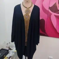 مانتو مشکی تریکو پاییزه درحدنو تاسایز42