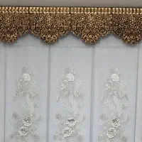 پرده پذیرایی گل برجسته