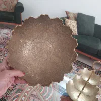 سرویس پذیرایی برنجی هندی.کاملا نو|ظروف سرو و پذیرایی|گنبد کاووس, |دیوار