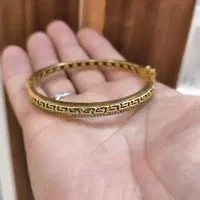 دستبند النگویی نقره ۹۲۵ با آبکاری طلا نیم ست النگو|جواهرات|کرمانشاه, |دیوار