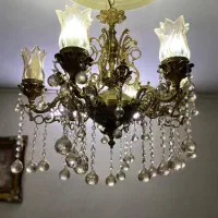 لوستر برنز اصل|لوستر و چراغ آویز|خرم‌آباد, |دیوار