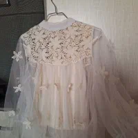 بلوز مجلسی گیپوری و تور ظریف