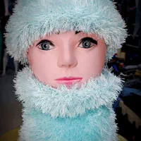 کلاه و شال گردن دخترانه دست بافت|لباس|همدان, |دیوار