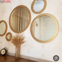 آینه دکوراتیو ۵تایی طلایی
