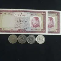 اسکناسهای نوجمهو ری وشاهی وسکه های نقره|کلکسیون سکه، تمبر، اسکناس|قزوین, |دیوار