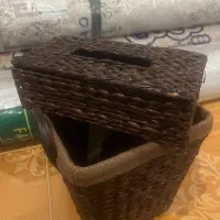 سطل و جا دستمال حصیری