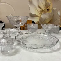 سرویس پذیرایی کریستال ژاپنی  گل لیلیوم|ظروف سرو و پذیرایی|اسلام‌شهر, مطهری|دیوار