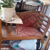 میز تلفن چوبی