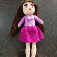 عروسک دختر بافت|اسباب‌بازی بچه|کنگاور, |دیوار