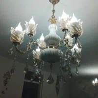لوستر برنز سرامیکی دو عدد هشت شعله