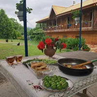 اجاره دربست کلبه جنگلی کوهپایه ای تمیزباوسایل بازی