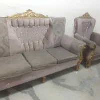 فروش مبل سلطنتی کارکرده ۷ نفره با عسلی|مبلمان خانگی و میز عسلی|مریوان, |دیوار