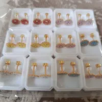 گوشواره و انگشتر رنگ ثابت خیلی زیبا