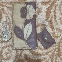 کیف پول زنانه دست دوز چرم