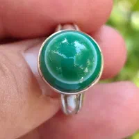 انگشتر نقره تهران حق وردی باباقوری سبز