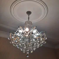 لوستر کریستال دو عدد ۸ شاخه یک عدد ۶شاخه