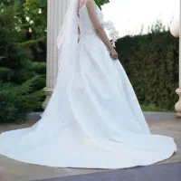 لباس عروس دنباله دار مزونی