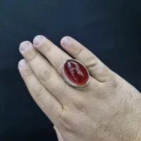 انشگتر نقره/عقیق/مالاکیت/دست ساز|جواهرات|آباده, |دیوار