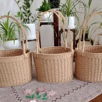 هانا باف بافت و آموزش انواع سبد های حصیری|صنایع دستی و سایر لوازم تزئینی|بجستان, |دیوار