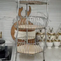 جای پیاز و سیب زمینی استیل ۳ طبقه