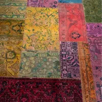 فرش دستی تیکه دوزی برند صادراتی