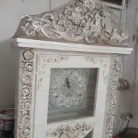 ساعت ایستاده چوبی با منبت کاری نو کارنکرده