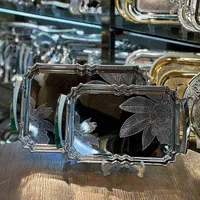 سینی دسته طلایی 24 ماهه گارانتی تعویض سینی دوتایی|ظروف سرو و پذیرایی|یزد, |دیوار