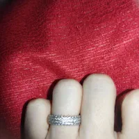 انگشتر حلقه نگین دار نقره