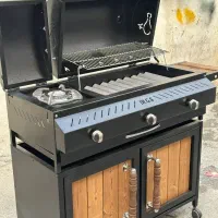 باربیکیو حرفه‌ای ویلایی با صفحه استیک‌پز طراحی خاص