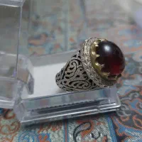 انگشتر عقیق رکاب دست ساز