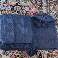 شال و کلاه دخترانه بافت خودم بافتم
