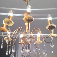 فروش لوستر برنج و سنگ|لوستر و چراغ آویز|ساری, |دیوار