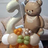 فروش بادکنک آرایی تولد 2 سالگی با تم خرسی