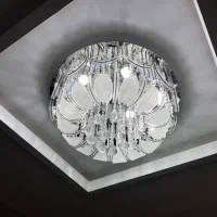 لوستر سقفی کریستال کنترل دار وفلش خور|لوستر و چراغ آویز|قزوین, |دیوار