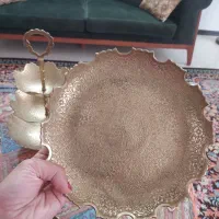 سرویس پذیرایی برنجی هندی.کاملا نو|ظروف سرو و پذیرایی|گنبد کاووس, |دیوار