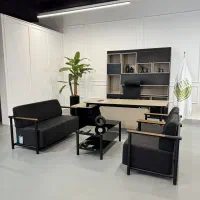 میز مدیریت پایه فلزی ، نیم ست اداری