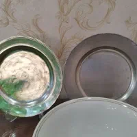 یک جفت پیش دستی مسی قدیمی کلکسیونی کار دست|کلکسیون اشیاء عتیقه|اهواز, گلستان|دیوار